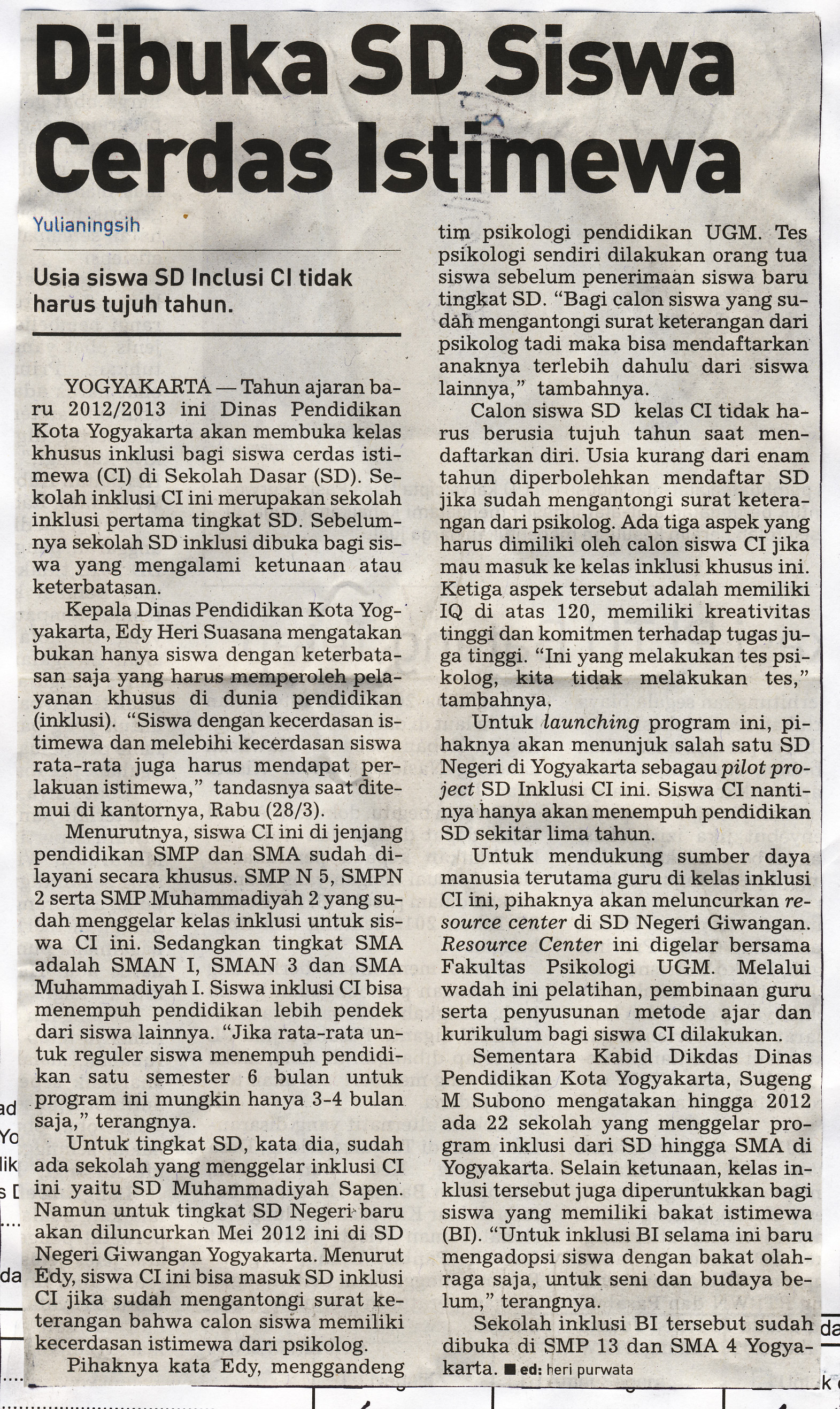 Kliping jogja terbaru